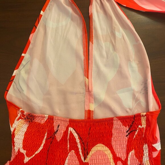 Boho Bright Summer Floral Print Midi Dress - Picture 5 of 5